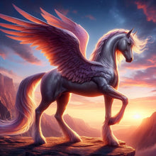 Load image into Gallery viewer, Wings Horse 30*30CM(Canvas) Full Round Drill Diamond Painting
