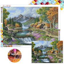 Load image into Gallery viewer, Forest Waterfall 70*50CM(Canvas) Full Square Drill Diamond Painting
