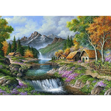 Load image into Gallery viewer, Forest Waterfall 70*50CM(Canvas) Full Square Drill Diamond Painting
