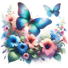 Load image into Gallery viewer, Butterfly On Flower Bush 30*30CM(Canvas) Full Round Drill Diamond Painting
