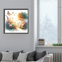 Load image into Gallery viewer, Butterfly On Flower Bush 30*30CM(Canvas) Full Round Drill Diamond Painting
