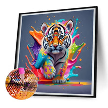 Load image into Gallery viewer, Colorful Little Tiger 30*30CM(Canvas) Full Round Drill Diamond Painting
