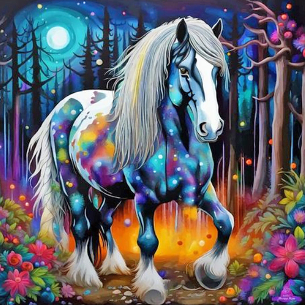Horse 40*40CM(Canvas) Full Round Drill Diamond Painting