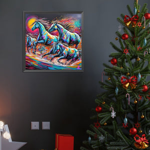 Horse 40*40CM(Canvas) Full Round Drill Diamond Painting