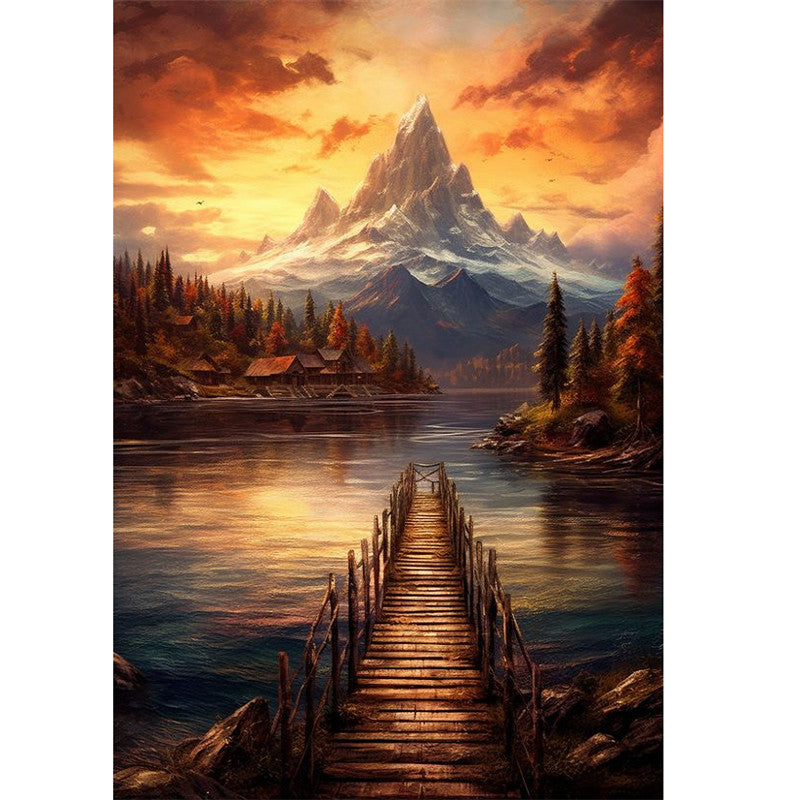 Woods Scenery 40*50CM(Canvas) Full Square Drill Diamond Painting