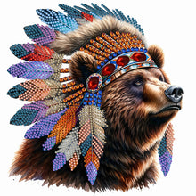 Load image into Gallery viewer, Indian Bear 30*30CM(Canvas) Partial Special Shaped Drill Diamond Painting
