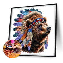 Load image into Gallery viewer, Indian Bear 30*30CM(Canvas) Partial Special Shaped Drill Diamond Painting
