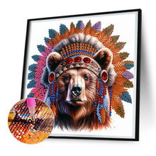 Load image into Gallery viewer, Indian Bear 30*30CM(Canvas) Partial Special Shaped Drill Diamond Painting
