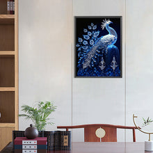 Load image into Gallery viewer, Blue Crystal Peacock 40*55CM(Picture) Full AB Round Drill Diamond Painting
