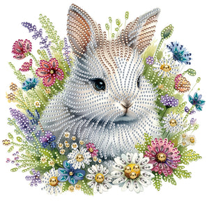 Garden Rabbit 30*30CM(Canvas) Partial Special Shaped Drill Diamond Painting