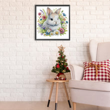 Load image into Gallery viewer, Garden Rabbit 30*30CM(Canvas) Partial Special Shaped Drill Diamond Painting
