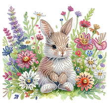 Load image into Gallery viewer, Garden Rabbit 30*30CM(Canvas) Partial Special Shaped Drill Diamond Painting
