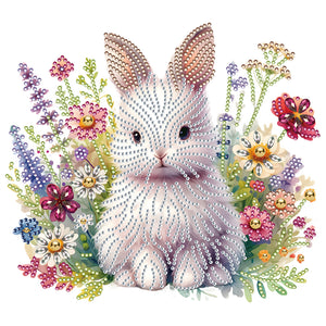 Garden Rabbit 30*30CM(Canvas) Partial Special Shaped Drill Diamond Painting