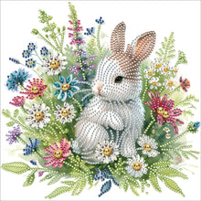 Load image into Gallery viewer, Garden Rabbit 30*30CM(Canvas) Partial Special Shaped Drill Diamond Painting
