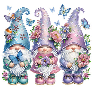 Garden Gnome 30*30CM(Canvas) Partial Special Shaped Drill Diamond Painting