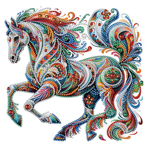 Gorgeous Horse 30*30CM(Canvas) Partial Special Shaped Drill Diamond Painting