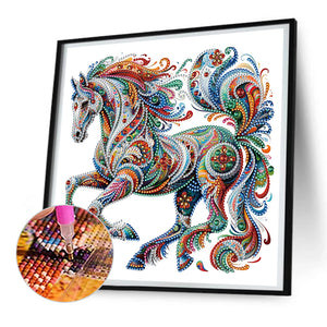 Gorgeous Horse 30*30CM(Canvas) Partial Special Shaped Drill Diamond Painting