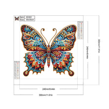 Load image into Gallery viewer, Gorgeous Butterfly 30*30CM(Canvas) Partial Special Shaped Drill Diamond Painting
