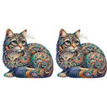 Load image into Gallery viewer, Gorgeous Cat 30*30CM(Canvas) Partial Special Shaped Drill Diamond Painting
