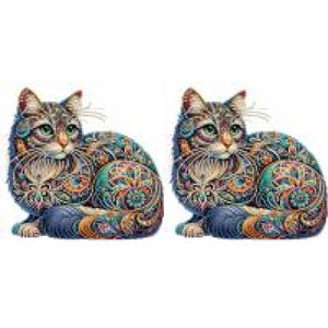 Gorgeous Cat 30*30CM(Canvas) Partial Special Shaped Drill Diamond Painting