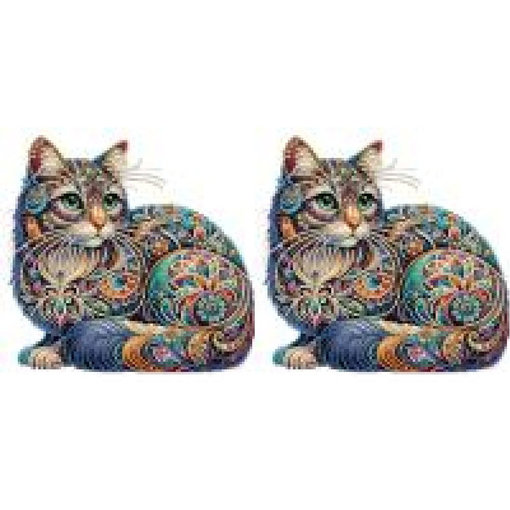 Gorgeous Cat 30*30CM(Canvas) Partial Special Shaped Drill Diamond Painting