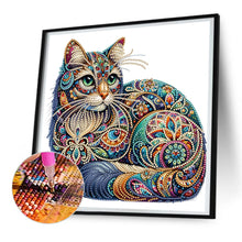 Load image into Gallery viewer, Gorgeous Cat 30*30CM(Canvas) Partial Special Shaped Drill Diamond Painting
