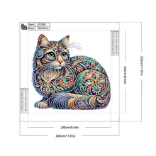 Load image into Gallery viewer, Gorgeous Cat 30*30CM(Canvas) Partial Special Shaped Drill Diamond Painting
