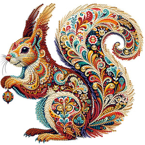 Gorgeous Squirrel 30*30CM(Canvas) Partial Special Shaped Drill Diamond Painting