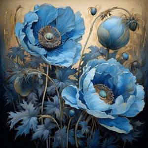 Poppy Flower 30*30CM(Canvas) Full Round Drill Diamond Painting