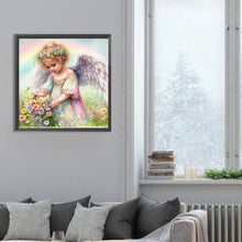 Load image into Gallery viewer, Angel Baby Picking Flowers 30*30CM(Canvas) Full Round Drill Diamond Painting
