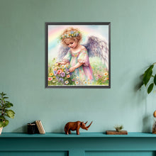 Load image into Gallery viewer, Angel Baby Picking Flowers 30*30CM(Canvas) Full Round Drill Diamond Painting
