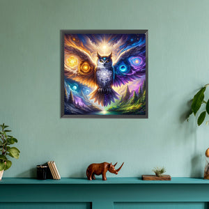 Flying Owl 30*30CM(Canvas) Full Round Drill Diamond Painting