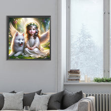 Load image into Gallery viewer, Angel And Wolf 30*30CM(Canvas) Full Round Drill Diamond Painting
