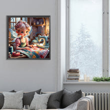 Load image into Gallery viewer, Sewing Angel 30*30CM(Canvas) Full Round Drill Diamond Painting
