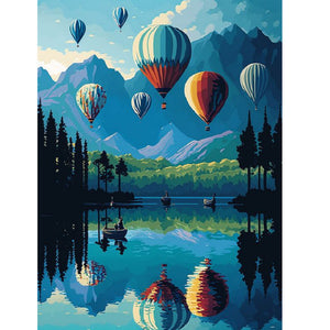 Hot Air Balloon 30*40CM(Canvas) Full Square Drill Diamond Painting