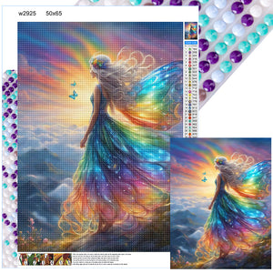 Butterfly Angel 50*65CM(Canvas) Full Round Drill Diamond Painting