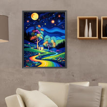 Load image into Gallery viewer, Starry Night Forest Cabin 30*40CM(Canvas) Full Round Drill Diamond Painting
