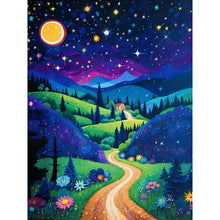 Load image into Gallery viewer, Starry Night Forest Cabin 30*40CM(Canvas) Full Round Drill Diamond Painting
