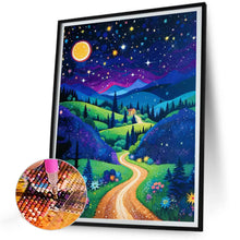 Load image into Gallery viewer, Starry Night Forest Cabin 30*40CM(Canvas) Full Round Drill Diamond Painting
