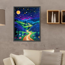 Load image into Gallery viewer, Starry Night Forest Cabin 30*40CM(Canvas) Full Round Drill Diamond Painting
