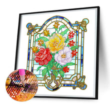 Load image into Gallery viewer, Glass Window Grilles 30*30CM(Canvas) Partial Special Shaped Drill Diamond Painting
