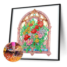 Load image into Gallery viewer, Glass Window Grilles 30*30CM(Canvas) Partial Special Shaped Drill Diamond Painting
