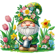 Load image into Gallery viewer, Garden Gnome 30*30CM(Canvas) Partial Special Shaped Drill Diamond Painting
