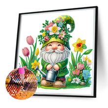 Load image into Gallery viewer, Garden Gnome 30*30CM(Canvas) Partial Special Shaped Drill Diamond Painting
