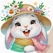 Load image into Gallery viewer, Little Rabbit With Flowers 30*30CM(Canvas) Partial Special Shaped Drill Diamond Painting
