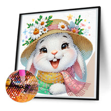 Load image into Gallery viewer, Little Rabbit With Flowers 30*30CM(Canvas) Partial Special Shaped Drill Diamond Painting
