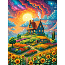 Load image into Gallery viewer, Garden House 30*40CM(Canvas) Full Round Drill Diamond Painting
