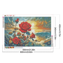 Load image into Gallery viewer, Coast Rose 60*40CM(Canvas) Full Round Drill Diamond Painting
