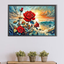 Load image into Gallery viewer, Coast Rose 60*40CM(Canvas) Full Round Drill Diamond Painting
