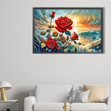 Load image into Gallery viewer, Coast Rose 60*40CM(Canvas) Full Round Drill Diamond Painting
